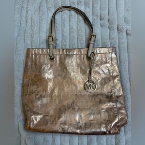 Michael Kors Metallic Rose Tote